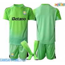 Camisa de time de futebol Aston Villa Goleiro Replicas 2º Equipamento Infantil 2025-26 Manga Curta (+ Calças curtas)